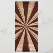 ヴィンテージカーニバル結婚サーカスのメニューカード メニュー (裏面)