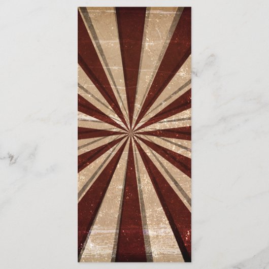 ヴィンテージカーニバル結婚サーカスのメニューカード メニュー (裏面)