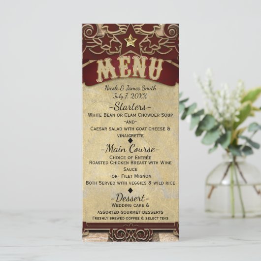 ヴィンテージカーニバル結婚サーカスのメニューカード メニュー (スタンド正面)