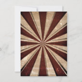 ヴィンテージカーニバル結婚サーカスのリハーサル 招待状 (裏面)