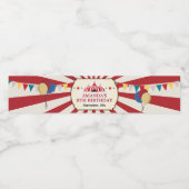 ヴィンテージカーニバル誕生日パーティー ペットボトルラベル (シングルラベル)