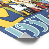 ヴィンテージカーニバル1937パナマ旅行ポスター ポスター (角)