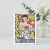 ヴィンテージカーニバル1937パナマ旅行ポスター ポストカード (スタンド正面)