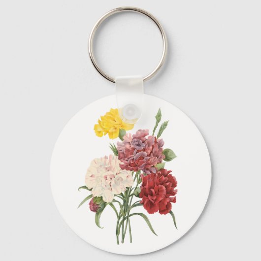 ヴィンテージカーネーションディアンツスガーデンフラワーズリドゥート キーホルダー (裏面)