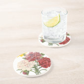 ヴィンテージカーネーションディアンツスガーデンフラワーズリドゥート コースター (側面)