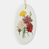 ヴィンテージカーネーションディアンツスガーデンフラワーズリドゥート セラミックオーナメント (右)