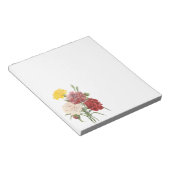 ヴィンテージカーネーションディアンツスガーデンフラワーズリドゥート ノートパッド (アングル)