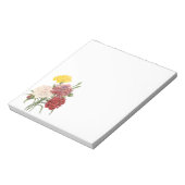 ヴィンテージカーネーションディアンツスガーデンフラワーズリドゥート ノートパッド (回転)