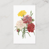 ヴィンテージカーネーションディアンツスガーデンフラワーズリドゥート 名刺 (裏面)