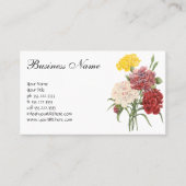 ヴィンテージカーネーションディアンツスガーデンフラワーズリドゥート 名刺 (正面)