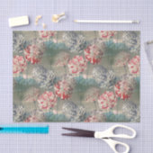 ヴィンテージカーネーション植物分離工芸品 薄葉紙 (クラフト)