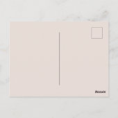 ヴィンテージカーネーション花プリント ポストカード (裏面)