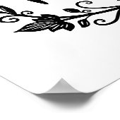 ヴィンテージカーファームフレッシュカボンプキンブラック&ホワイト ポスター (角)