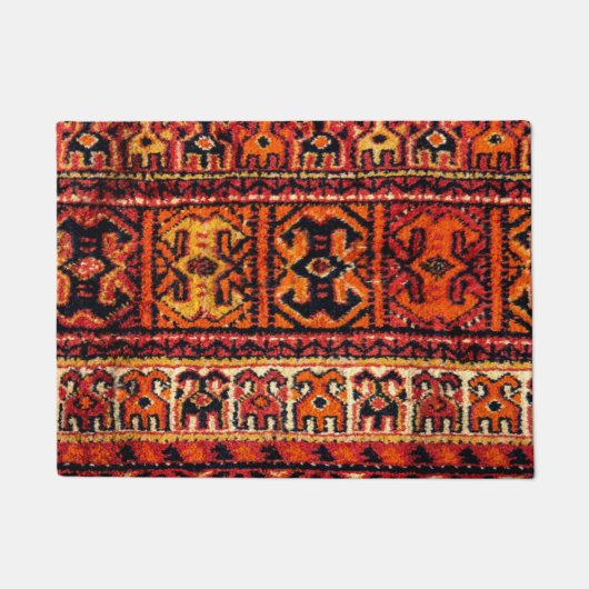 ヴィンテージカーペットの画像。ふわふわのテクスチャパターン ドアマット (正面)