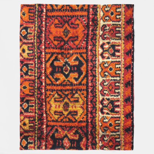 ヴィンテージカーペットの画像。印象的なテクスチャ フリースブランケット (正面)