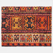 ヴィンテージカーペットの画像。印象的なテクスチャ フリースブランケット (正面(横))