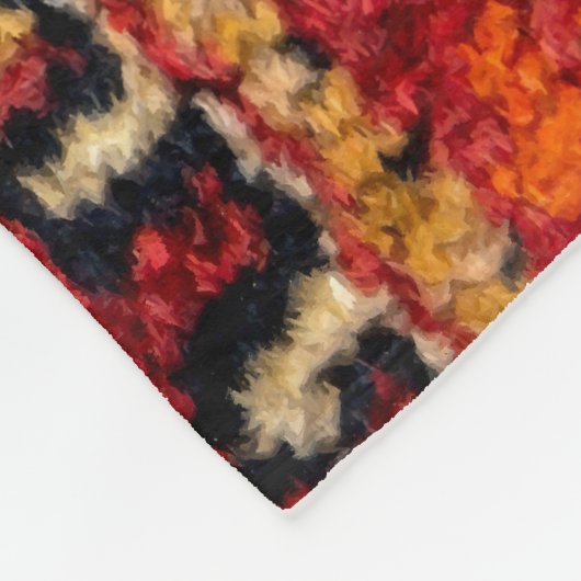 ヴィンテージカーペットの画像。印象的なテクスチャ フリースブランケット (角)