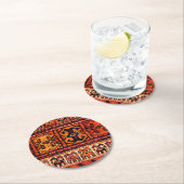 ヴィンテージカーペットの画像。印象的なテクスチャ ラウンドペーパーコースター (インサイチュ)