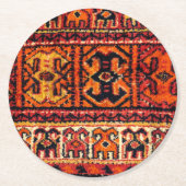 ヴィンテージカーペットの画像。印象的なテクスチャ ラウンドペーパーコースター (正面)