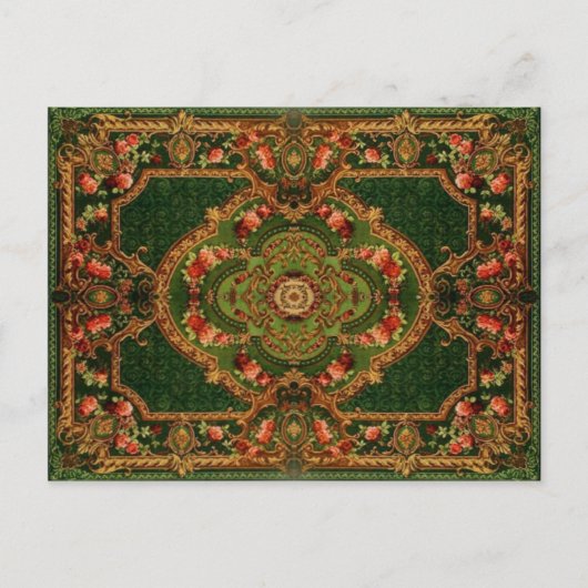 ヴィンテージカーペットパターン： Axminster 3432ポストカード ポストカード (正面)