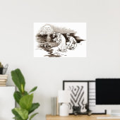 ヴィンテージカーペンター&セイピアのポスター ポスター (ホームオフィス)