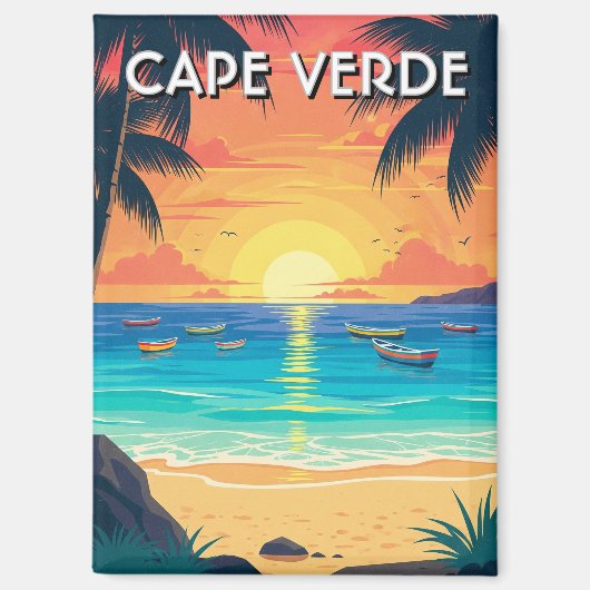 ヴィンテージカーボベルデトラベル マグネット (正面)