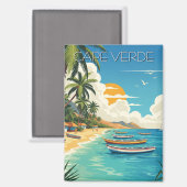 ヴィンテージカーボベルデトラベル マグネット (正面/裏面)