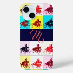 ヴィンテージカーポップ・アートのズ集めアートモノグラム iPhone 15ケース