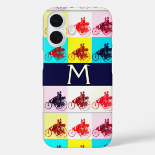 ヴィンテージカーポップ・アートのズ集めアートモノグラム iPhone 16ケース