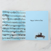 ヴィンテージカーミュージカル父の日 カード (内部)