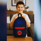 ヴィンテージカーモノグラム海軍レフトスクールボーイズ プリントバックパック