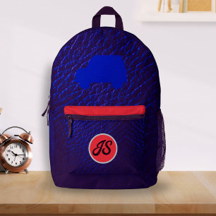ヴィンテージカーモノグラム海軍レフトスクールボーイズ プリントバックパック