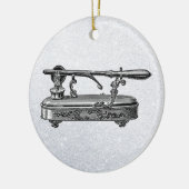 ヴィンテージカーリング鉄 セラミックオーナメント (左)