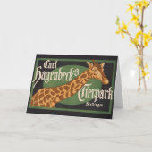 ヴィンテージカール・ハーゲンベックのティアーパークサーカスのポスター カード (黄色い花)