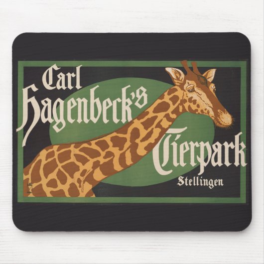 ヴィンテージカール・ハーゲンベックのティアーパークサーカスのポスター マウスパッド (正面)