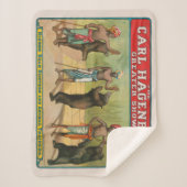 ヴィンテージカール・ハーゲンベック・サーカスのポスター シェルパブランケット (正面)