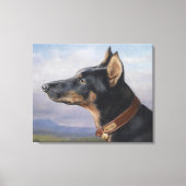 ヴィンテージカール・レイチェルトポートレートのドバーマン キャンバスプリント (正面)