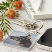 ヴィンテージカール・レイチェルトポートレート・オブ・ア・ドベルマン キーホルダー (正面右)