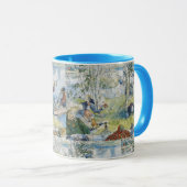 ヴィンテージカールLarsson Cray魚釣りと家族 マグカップ (正面右)