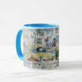 ヴィンテージカールLarsson Cray魚釣りと家族 マグカップ (正面左)