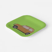 ヴィンテージカーレトロパーティー紙プレート ペーパープレート (傾斜あり)