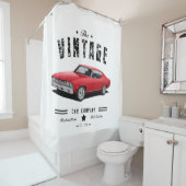 ヴィンテージカー会社レッドシェベル シャワーカーテン (インサイチュ)