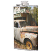 ヴィンテージカー及びガレージ、スキットル フラスク (左)