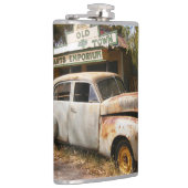 ヴィンテージカー及びガレージ、スキットル フラスク (右)