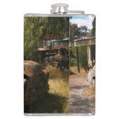 ヴィンテージカー及びガレージ、スキットル フラスク (裏面)