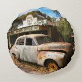 ヴィンテージカー及びガレージ、ラウンドクッション ラウンドクッション (裏面)