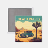 ヴィンテージカー旅行死の谷ナショナルパーク マグネット (正面/裏面)