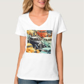 ヴィンテージカー柄 Tシャツ (正面)