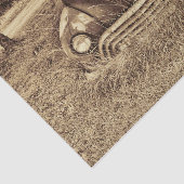 ヴィンテージカー素朴アンティークセピアブラウンデクページ 薄葉紙 (詳細)