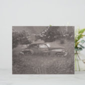 ヴィンテージカー素朴セピアアンティークオールドアートデザイン (スタンド正面)